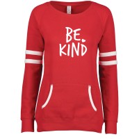 Ladies Varsity Fleece Crew Neck Pullover