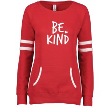 Ladies Varsity Fleece Crew Neck Pullover